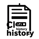 Минималистичная одноцветная иконка, символизирующая чистую историю домена, на белом фоне в плоском стиле